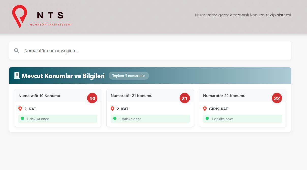 Gerçek Zamanlı Numaratör Takipi
