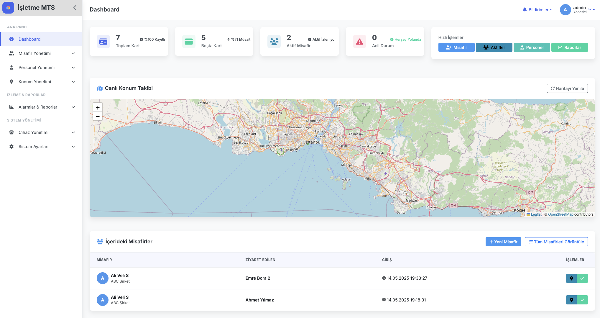 GPS İle Ziyaretçi ve Personel Takip Sistemi